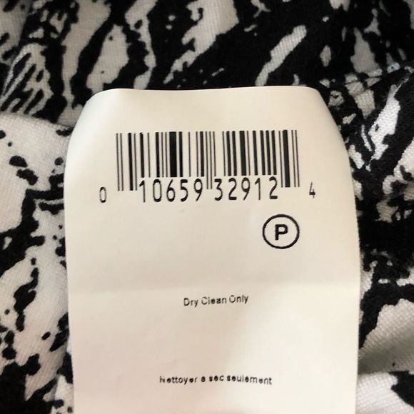 A Pea in the Pod Maternity Black White Animal Print Asymmetrical Strap Dress NWT - Picture 9 of 10